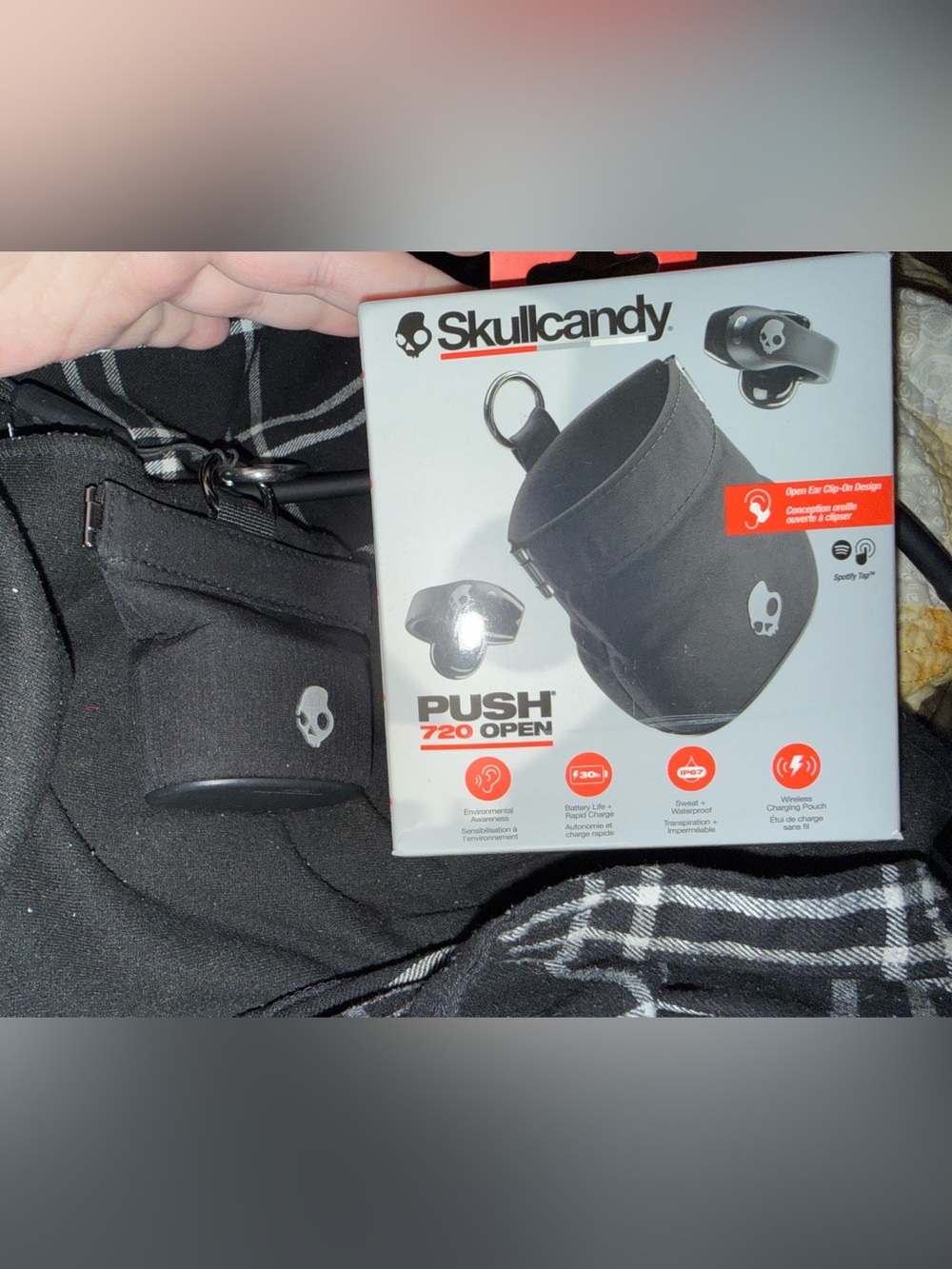 Skullcandy Black Push 720 Open Earbuds